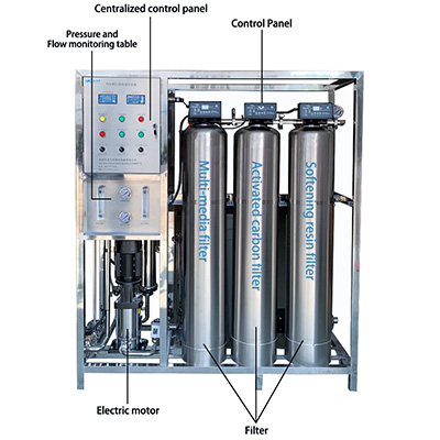 钙和镁离子有机物质过滤器RO膜过滤器砂滤碳软化水过滤设备